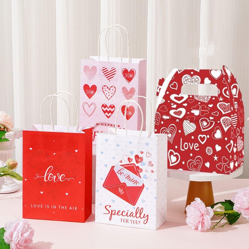 6PCS/SET Exquisite Snack Packaging Box Portable Gift Bag Creative Valentine'S Day Box  Holiday