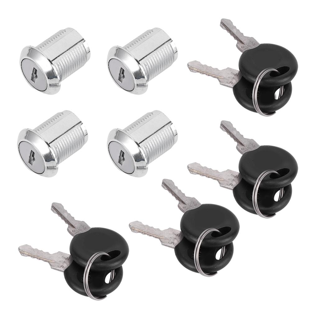 4 Set Cam Lock Zinc Alloy File Cabinet Mailbox Drawer Slidding Door Safety Locks with Keys(103‑20 )