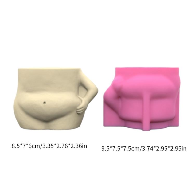 Belly Shape Silicone Vase Molds Candle Holder Moulds for DIY Crafting Concrete
