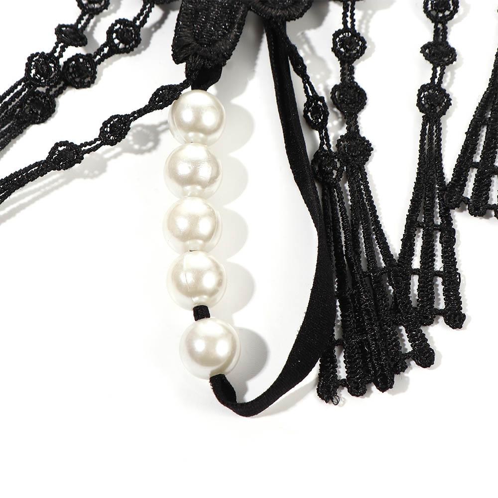 Female Women Sexy Pearl Massage Lace Thong G-stings Panties Lingerie T-back Panties Underwear