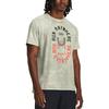 Under Armour Letter Print Crew Neck Straight Short Sleeve T-Shirt Men Tops Green 1379295-504