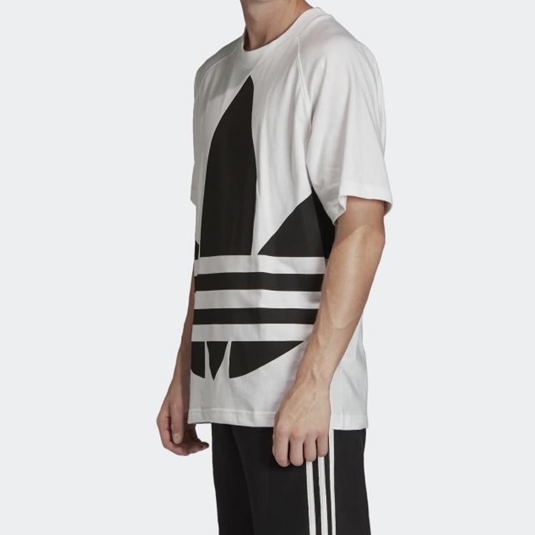 Adidas Originals Big Trefoil Boxy Tee With Oversized Logo Print Men Tops White FM9903