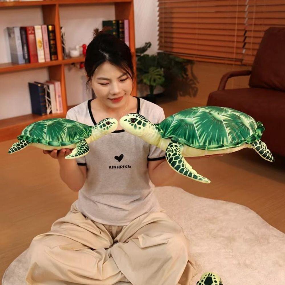 Soft Material Simulated Turtle Hug Pillow Cute Design Prone Cartoon Animals Office Decor