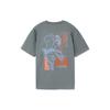 Li Ning Wade Series Letter Pattern Printed Casual Short Sleeve T-Shirt Men Tops Gray AHSR955-3