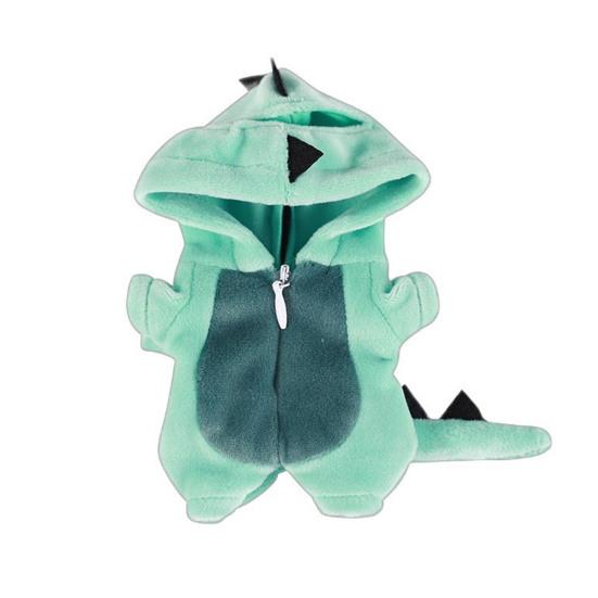 

Одежда для кукол 17 см, комбинезон с капюшоном динозавра, многоцветный плюшевый домашний комплект, мультяшный наряд для куклы для творческой игры и обмена в социальных сетях