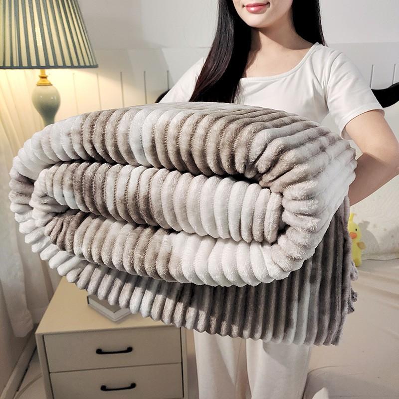 Flannel Blanket Soft Warm Throw Nap Air Conditioner Multi-use Gift