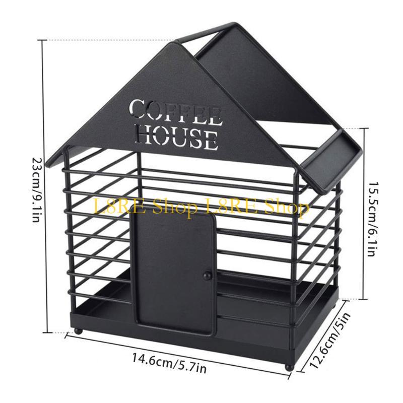 L8RE Vintage Coffee Storage Basket Coffee Pods Stand Metal Coffee Pods Basket Metal Material for Coffee Fruit