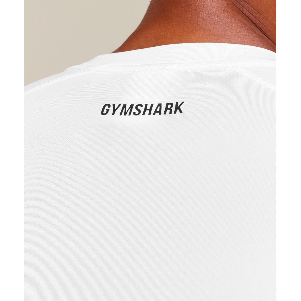 Gymshark ElemenT Baselayer tricou alb A2b4c Wb57