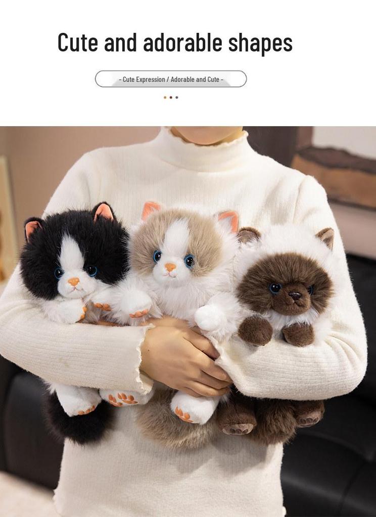 Luxury Scented Siamese Cat Pendant Plush Toy - Realistic Figurine and Cute Gift for Kids