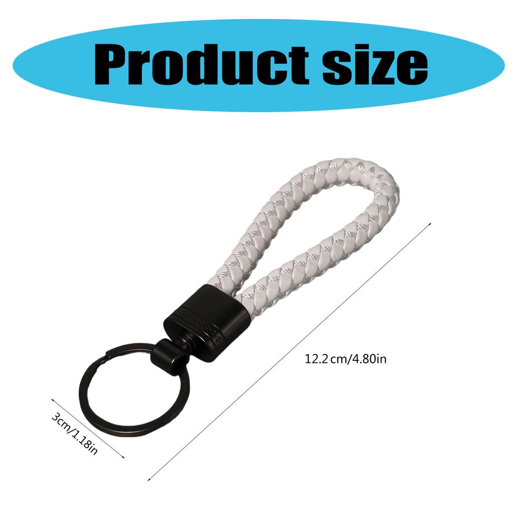 Handcraft Braided Sturdy Leather Keychain With Zinc Alloy Materials Clasp Accessory for Everyday Use and Gifts Giving