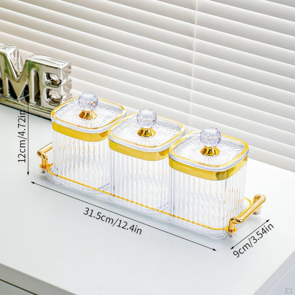 Kitchen Seasoning Container Set DustResistant Lids Luxury Jar FoodGrade Material Trim