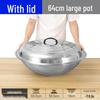 Large Stainless Steel Wok with Lid