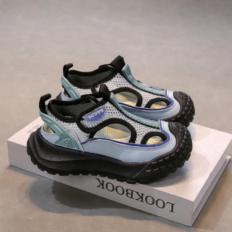 

Boys Girls Sports Shoes Non-slip Comfortable Kids Running Sandals Thick Soft Sole 2025 Summer New Children Casual Shoes Mesh 26 синий
