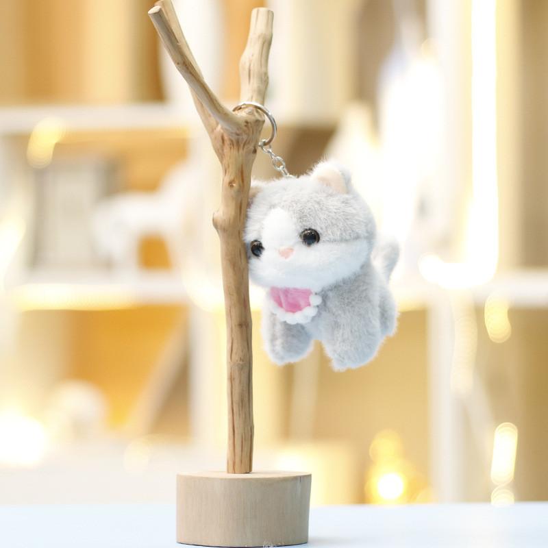 Plush Cat Toy With Short Plush Material For Keychain Girls And Boys Gift