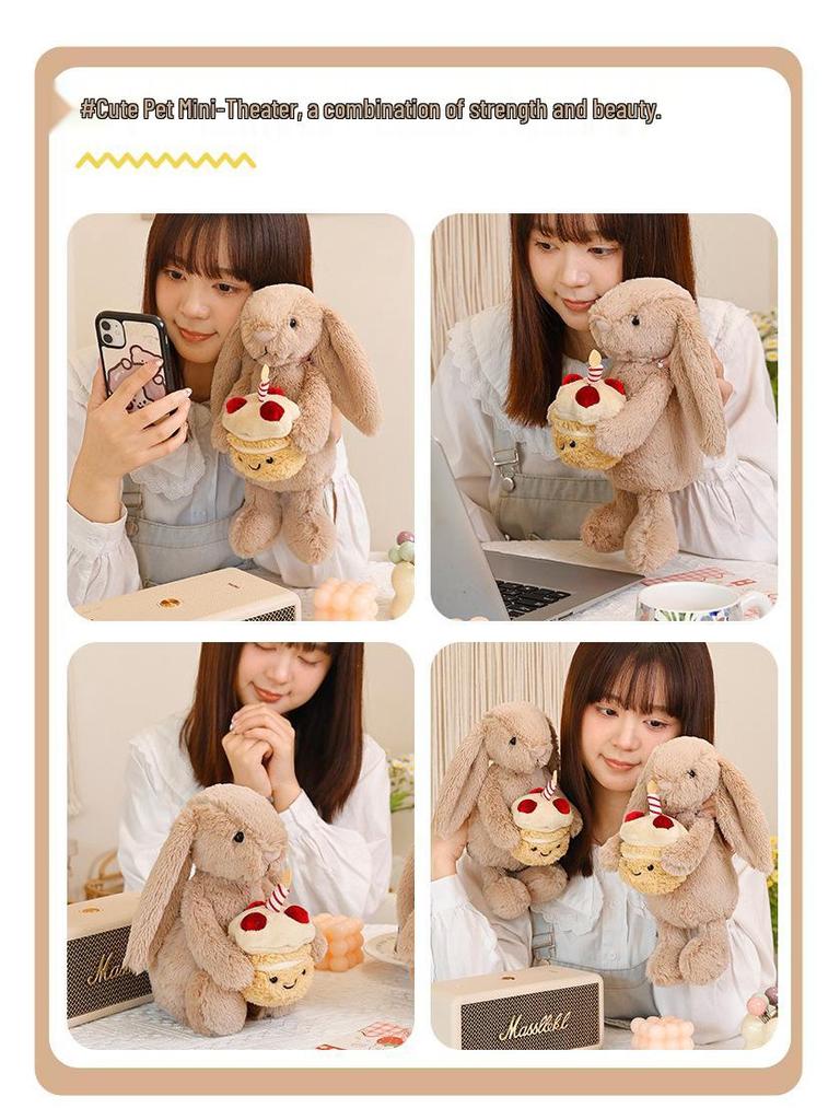 Jahodový dort Králíček Plyšová panenka Dárek pro dívky