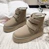Fashion Winter Women Ankle Boots Outdoor Snow Boots New Plush Warm Shoes Platform Booties Classic Flat Casual Boots Non-slip Cotton Boot