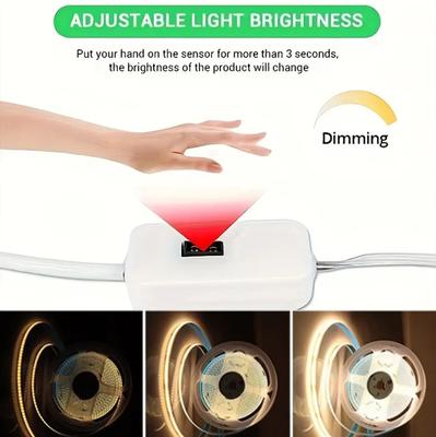 COB LED Strip Light Hand Scan Sensor Switch Flexible Lamp USB 5V 320 LEDs/m Christmas DIY Lights Tape For Home Room Party Decor