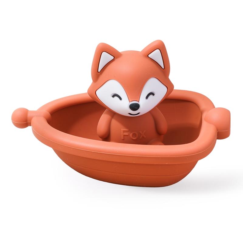 

BPA-Free Kids Bathroom Stackable Floating Boat Bath Toy Teething Toy Suitable for Infants and Toddlers Animal Finger Puppet Toy
