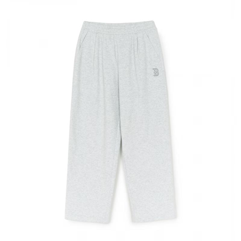 MLB Casual Pants Unisex Gray Moderate Wide Leg Pants 3APTB2256-43MGL XXL