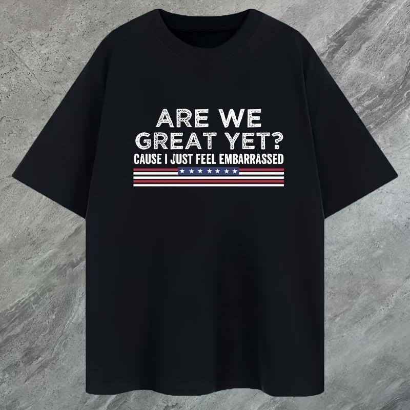 

Slogan Graphic T-Shirt,Soft Breathable & Fade-Resistant, Classic Fit for Daily Casual Wear XXL белый