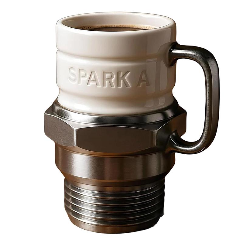 Spark Plug Mug Coffee Mug Cup For Car Lovers Automotive Themed Coffee Mug For Car Enthusiasts Mechanics & Garage Lovers