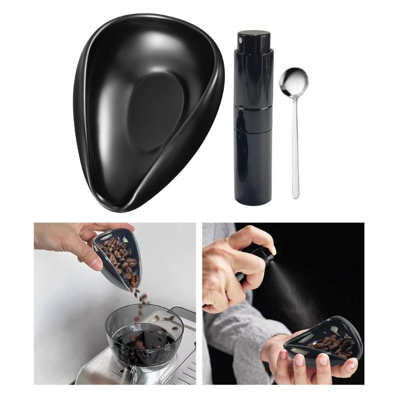 Coffee Bean Sample Presentation Set Practical Coffee Bean Serving Tray Set with Multiple Spoons for Catering Event