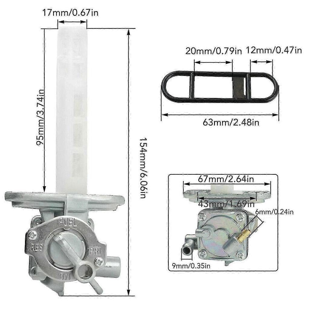 Suzuki Fuel Valve Petcock Switch 44300 34470 Replacement for GS300 GS450 GS550 GS650 GS700 GS750 GS850 GS1000 GS1100-Good S20241224901