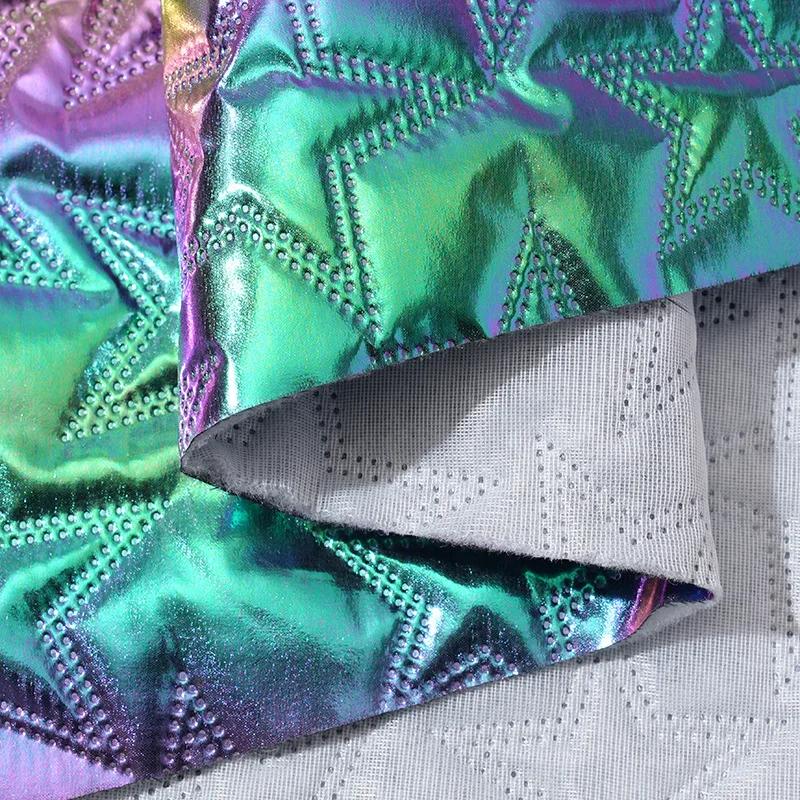 

50 см/100 см Цветная Водонепроницаемая Ткань из ПУ Кожи для Хэллоуина, Стеганая Хлопковая Ткань Симфония для Косплея, Одежды, Игрушек half meter