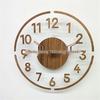 Modern Transparent Acrylic Wall Clock with Walnut Wood and Silent Simple Clock Numbers
