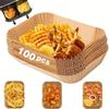 Fogli di Carta Rettangolari Extra Large per Friggitrice ad Aria - Antiaderenti, Facili da Pulire, Risparmio di Tempo, Sicuri per il Forno, Cestini e Bicchieri di Carta Usa e Getta