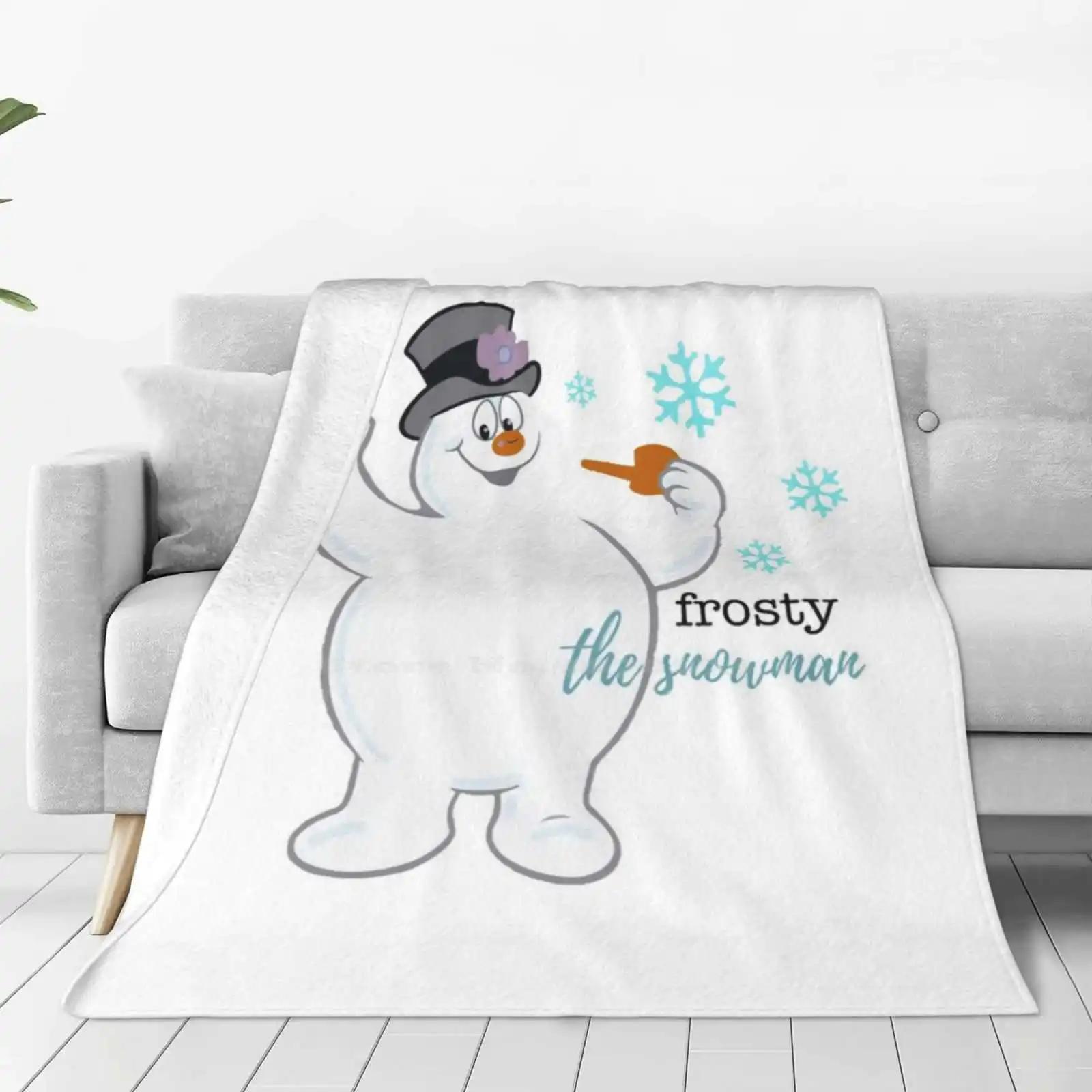 Frosty The Snowman All Sizes Soft Cover Blanket Home Decor Bedding Frosty The Snowman Frosty Snowman Christmas Snowman Movie Size: 75*100cm, Weight: 230 GSM