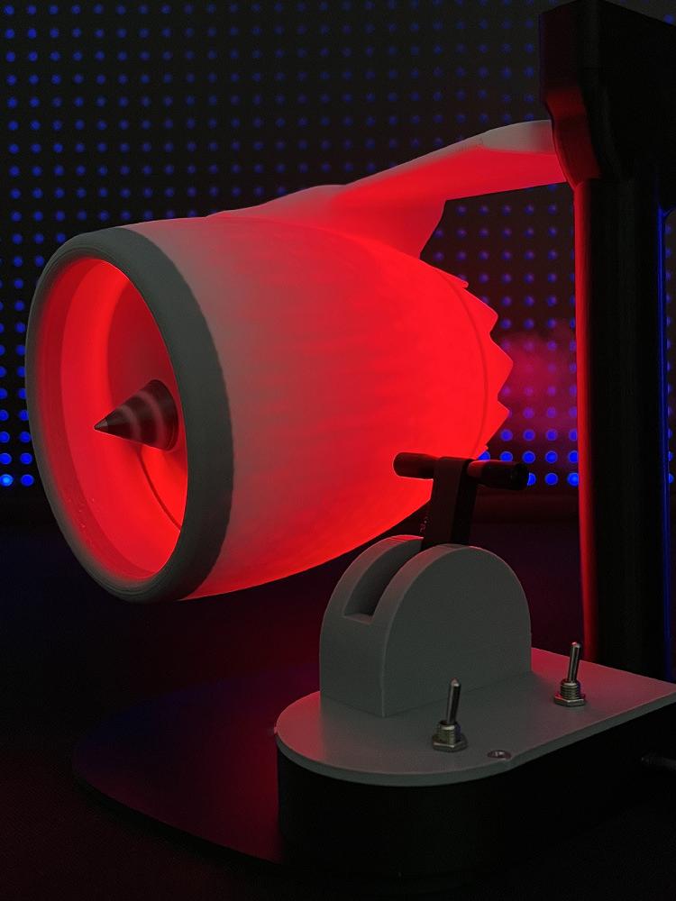 Turbofan Engine Model JetFan Toy 3D Print Jet Fan Desktop Fan With 50ml Capacity Ultrasonic Atomization Device Dropshipping