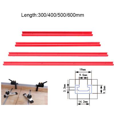 Red Miter Jig T-Slot Track Aluminium Alloy 300-600mm Tool Woodworking New