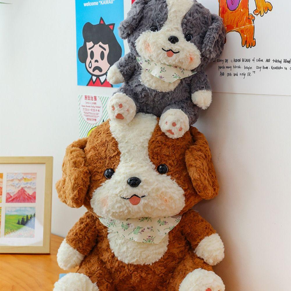 Fluffy Puppy Plush Toy Soft Dog Plush Stuffed Toy Cute Plush Animal Dog Doll  Birthday Parties