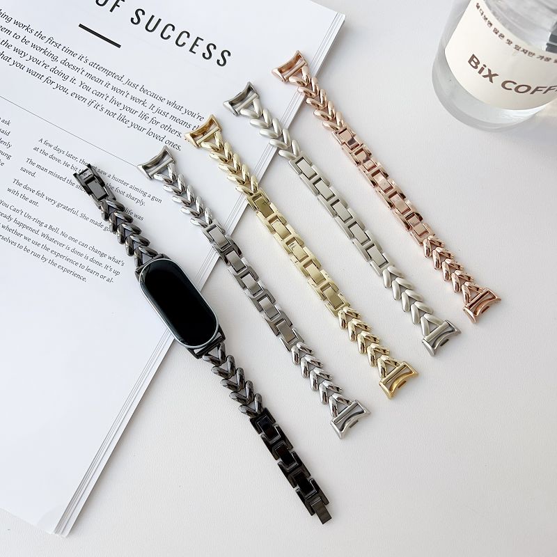 Luxury Love Heart Watch Band for Mi Band 9 8 Straps Correa For Mi Band 8 Pro 9 Pro Replacement Wristband Redmi Watch 4 5 Correas