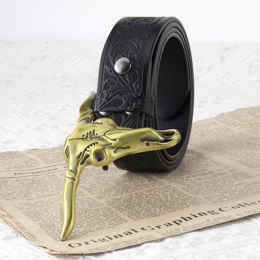 Antique Belt Men'S Genuine Leather Belt Men'S Belt Men'S High-End Belt Men'S Trendy Men