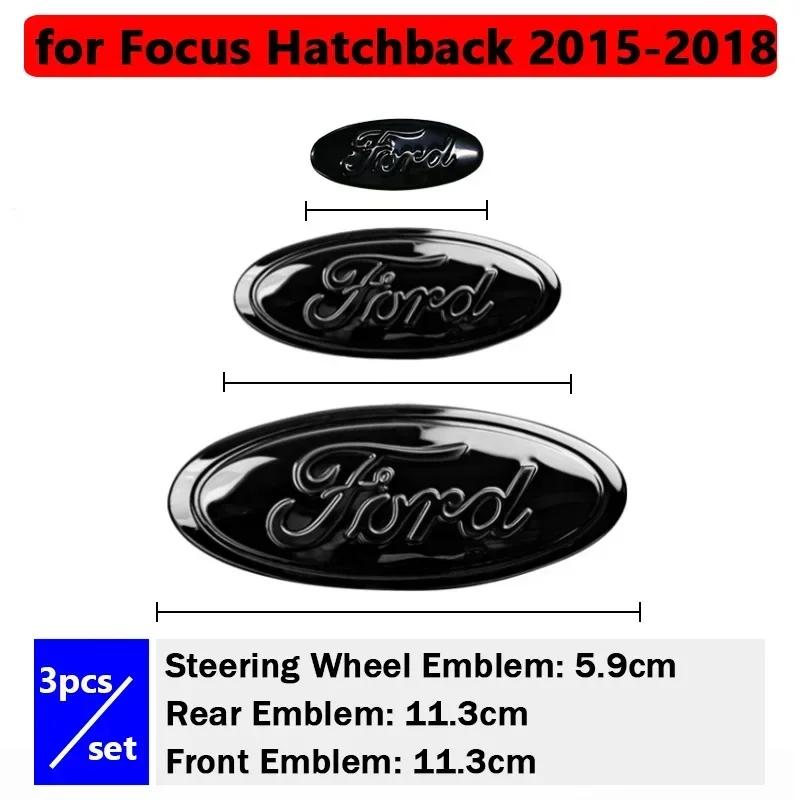 Autoaufkleber Ford Front Heck Emblem für Ford Edge STline Kuga Focus Hatchback Limousine Mondeo Taurus Escort Auto Wappen Lenkrad