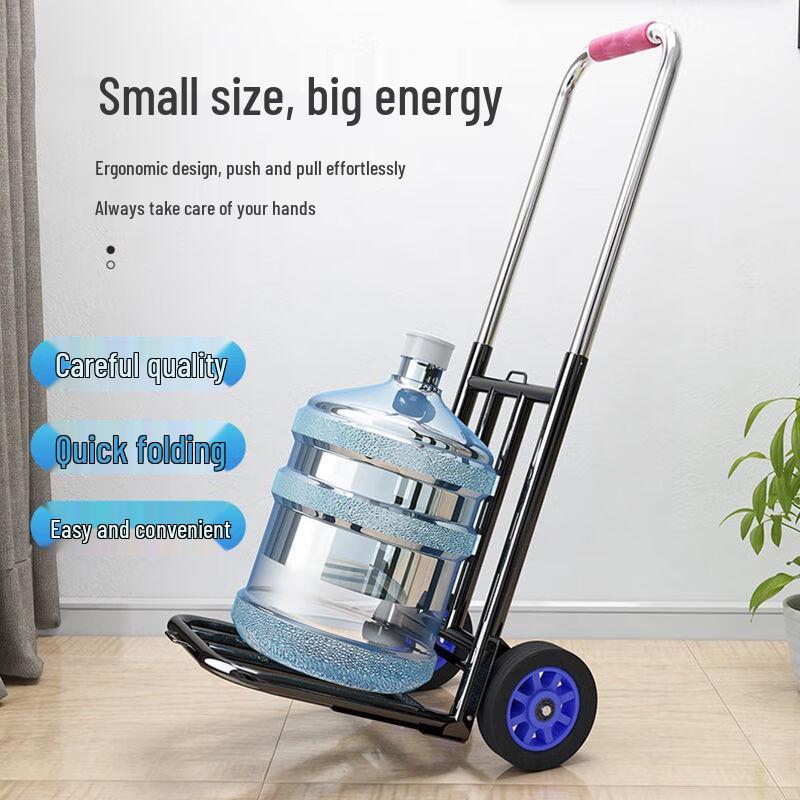 Heavy-Duty Folding Hand Truck with Rubber Wheels