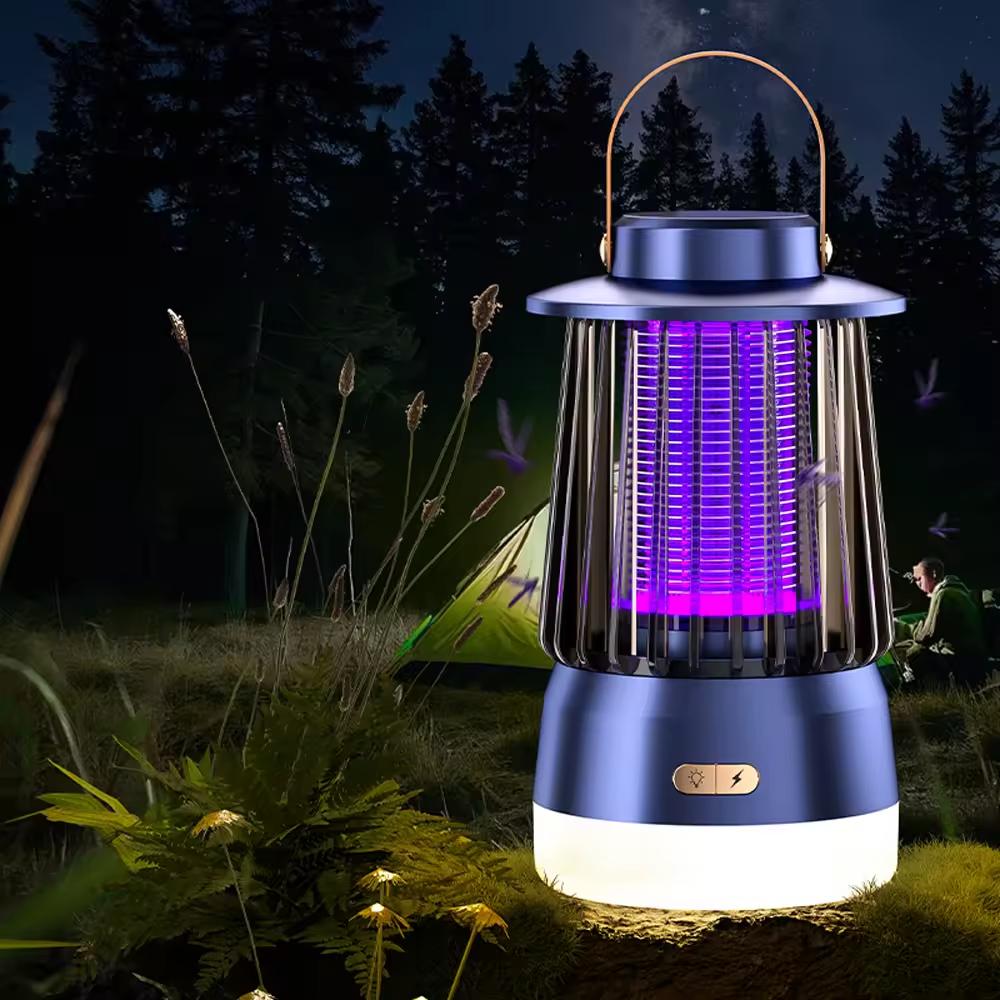 Bug Zapper Uv Lamp Mosquito Repellent Lamp Quiet Efficient Outdoor Use With Camping Light Rechargeable Electric Mosquito Killer
