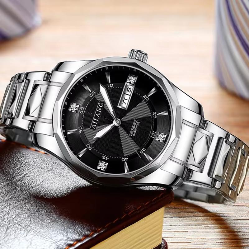 Klassische Hochwertige AILANG Uhren 8612 Wasserdicht Gold Kalender Business Mechanische Uhr Edelstahl Automatische Armbanduhr