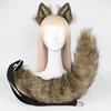 Felliges Tierohr-Schwanz-Set Cosplay Anime Kostüm Fuchs Wolf Ohren Accessoire Plüsch
