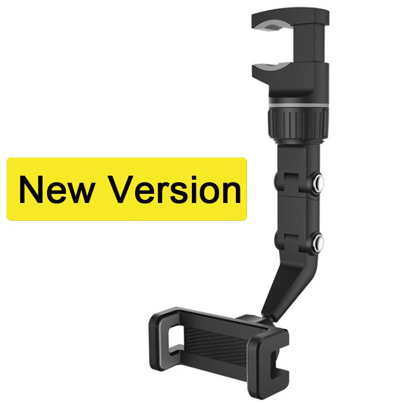 

Автомобильное зеркало заднего вида, автомобильный держатель для телефона, вращающееся на 360 ° крепление для мобильного телефона, подставка, поддержка в автомобиле для iPhone 13, 12, автомобильный зажим для мобильного телефона, кронштейн серый