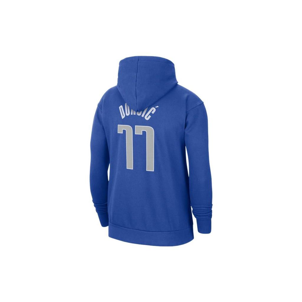 Nike NBA Dallas Mavericks Luca Doncic Essential Fleece Pullover Hoodie Blue Men Streetwear DB1210-481