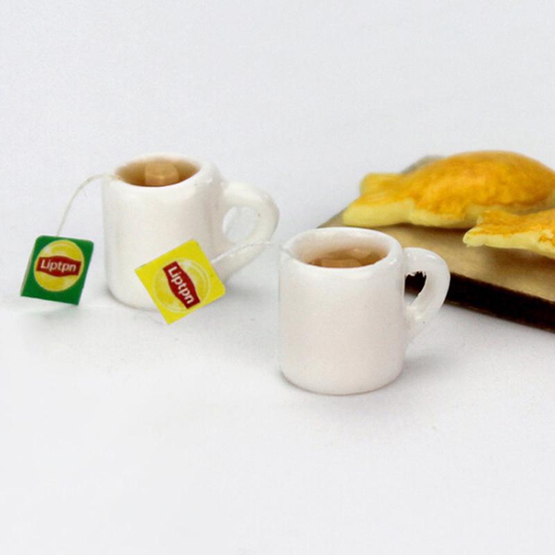 High Quality Dollhouse Miniature Mini Coffee Tea Cup Kitchen Room Food Drink Home Tableware Decors Dolls Accessories