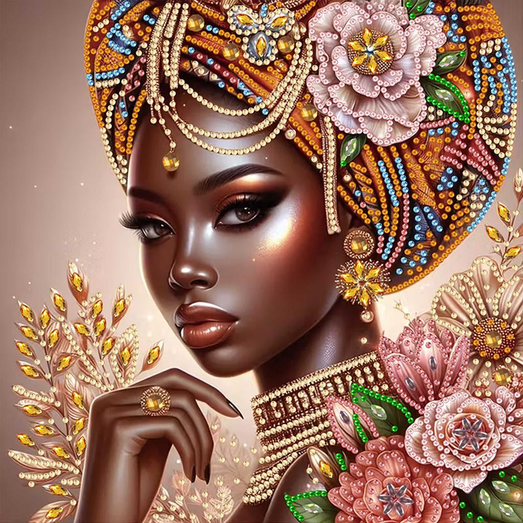 Beauty Special Shaped 5D DIY Partial Drill Diamond Art Kit for Adults Beginners Home Decor Diamonds Paintings Gem Art 30x30cm