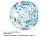 50Pcs Blue Ocean Graffiti Stickers Waterproof Strong Adhesive Clear Print Luggage Water Bottles Laptops Stickers DIY Decoration