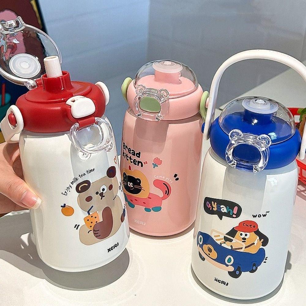 Cartoon Vacuum Cup Large Capacity Coffee Cup Portable Student Water Cup  for Students