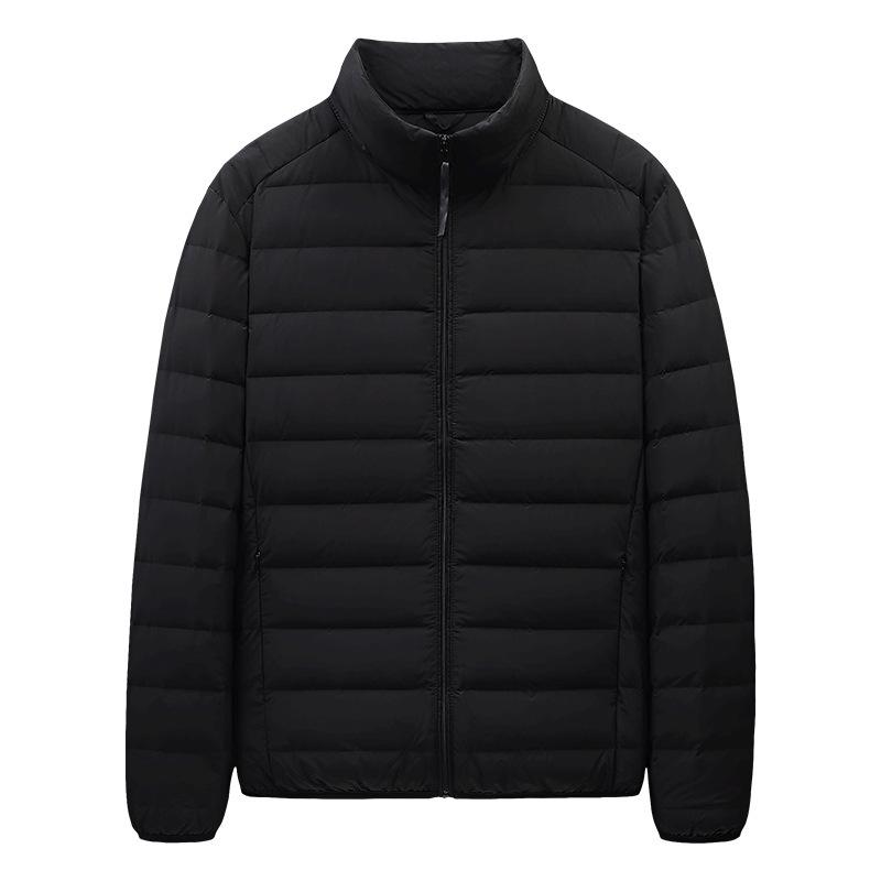 Men's Lightweight Hooded Down Jacket, Winter 2025 - Short, Warm, Trendy, 90% White Duck Down.