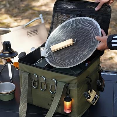 Foldable Storage Box Tactical Gear Organizer Large Capacity Container for Camping Kitchenware Utensils and Outdoor Equipment