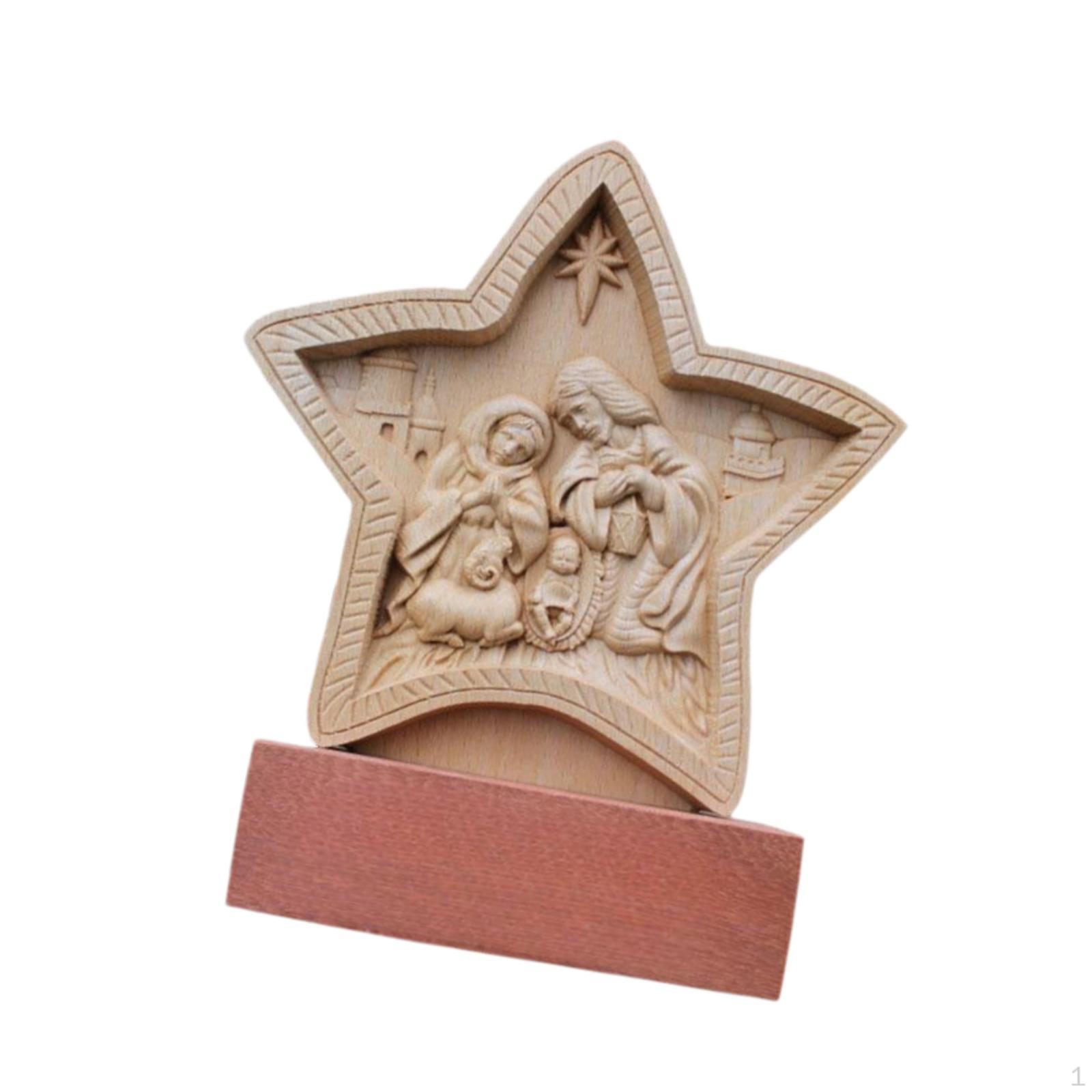 

Статуя Святого Семейства Рождественское украшение Рождественский вертеп Фигурка Религиозная скульптура для